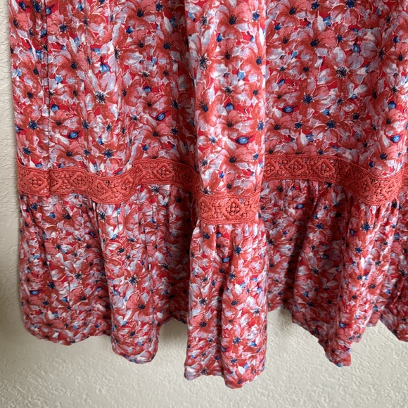 Boho Floral Dress with tassel tie Waist Size XS - Picture 11 of 12